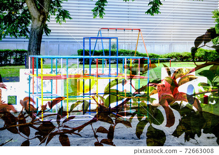 Jungle gym in the park Jungle gym in the park 72663008