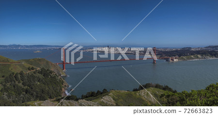 San Francisco and Golden Gate Bridge Landscape San Francisco and Golden Gate Bridge Landscape 72663823