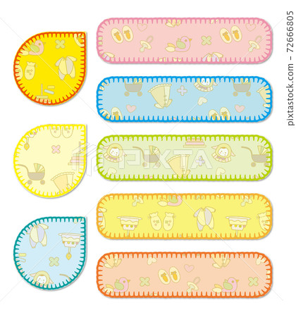 Applique style baby pattern blanket stitch frame set 72666805