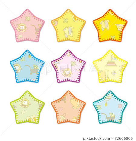 Applique style baby pattern blanket stitch frame set Applique style baby pattern blanket stitch frame set 72666806