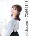 Young lady's hair style 72669143