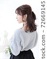 Young lady's hair style 72669145