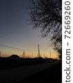 Sunset sky in the country side. Evening time. 72669260