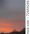 Red sunset sky background 72669266