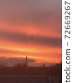 Red colour fire sunset sky background 72669267