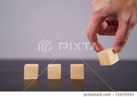 Close up shot of  empty wooden blocks. 72670450
