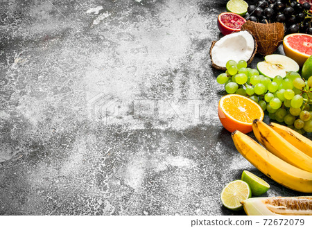 variety of fresh fruits. 72672079