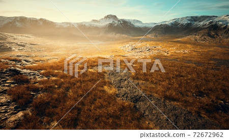 small lakes in Canada near mountains 72672962