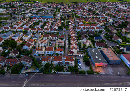Residential townscape view of Dijon city in France at dusk Residential townscape view of Dijon city in France at dusk 72673847