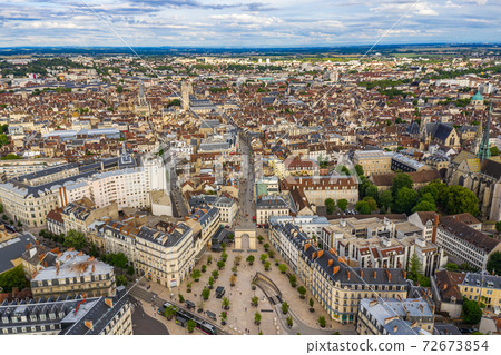 Amazing townscape scenery of historical Dijon city of France 72673854