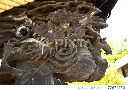 Power spot Gyoda City, Saitama Prefecture Maedama Shrine Chozuya Dragon 72674250