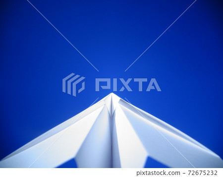 Paper plane blue sky 72675232