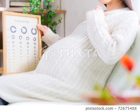 Pregnant woman's eyesight anxiety 4: 3 72675488