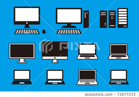 PC (Desktop / Laptop) Icon Vector Set 72677235