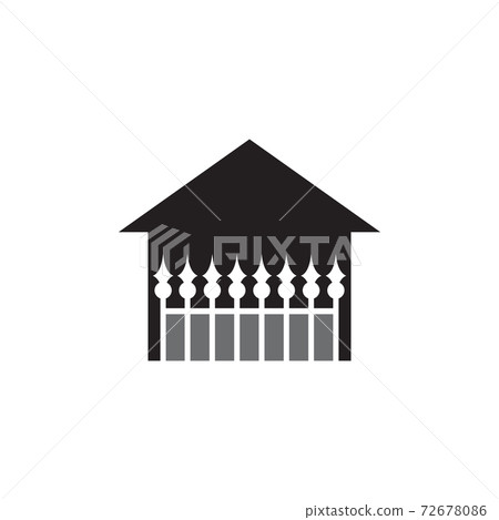 Home fence logo design template 72678086