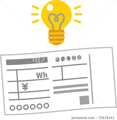 Light bulb and electricity bill Light bulb and electricity bill 72678241
