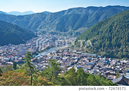 [從郡上八man城俯瞰大野市]岐阜縣郡上市八man町柳町 72678571
