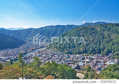 [從郡上八man城俯瞰大野市]岐阜縣郡上市八man町柳町 72678572