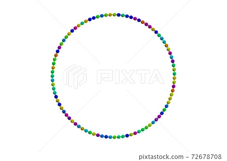 3D illustration of colorful ball chain ring for background material 3D illustration of colorful ball chain ring for background material 72678708