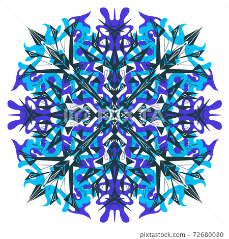 ornament symmetrical star snowflake flower stained glass 72680080