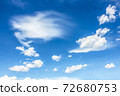 sky and clouds nature background,wind with soft clouds floating in blue sky 72680753