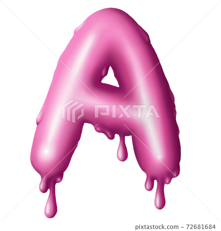 dripping pink paint on letters, alphabet dripping pink paint on letters, alphabet 72681684