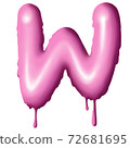 dripping pink paint on letters, alphabet 72681695