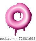 dripping pink paint on letters, alphabet 72681698