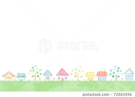 Gentle watercolor cityscape Gentle watercolor cityscape 72681956