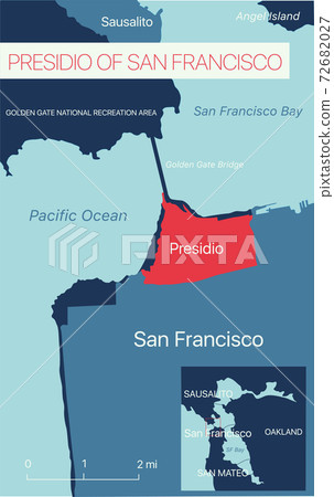 Presidio of San Francisco editable map Presidio of San Francisco editable map 72682027