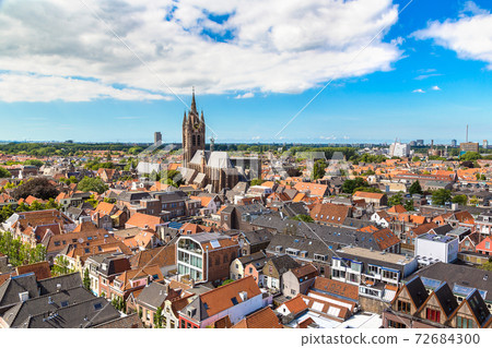 Panoramic view of Delft 72684300
