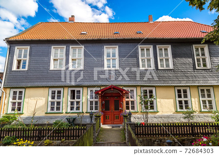 Historical street in Goslar, Germany 72684303