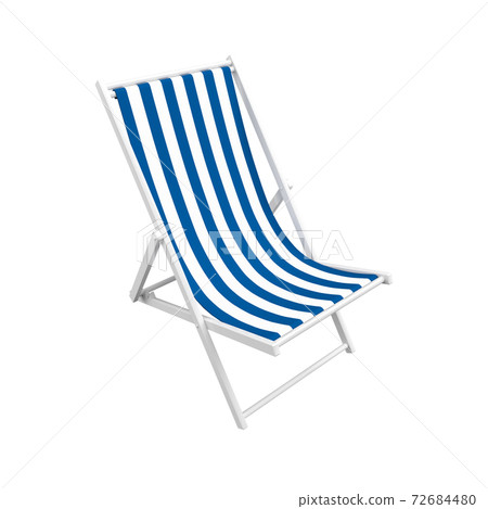 Beach Chair Isolated On White Background With Stock Illustration 72684480 Pixta