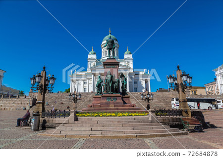 Helsinki Cathedral and  tsar Alexander II 72684878