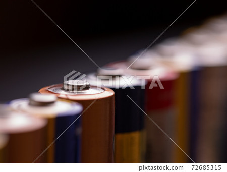 Battery heads. Many different batteries. 72685315