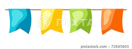 Illustration of garland of flags. Illustration of garland of flags. 72685603