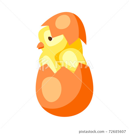 Cute Easter chicken illustration. Cute Easter chicken illustration. 72685607