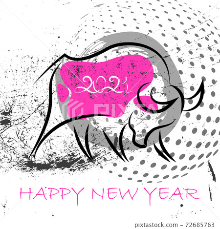 Chinese new year 2021 background. Abstract ox, bull, taurus. Chinese new year 2021 background. Abstract ox, bull, taurus. 72685763