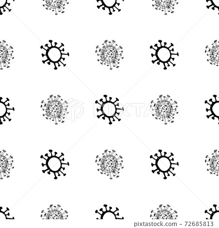 Seamless pattern of coronavirus microbes.... - Stock Illustration ...