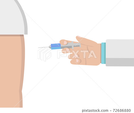 插圖素材：疫苗接種病毒，流行性感冒，日冕病毒，手臂滾動，手臂 72686880