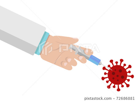 插圖材料:疫苗接種病毒,流感,冠狀病毒,病原體 插圖材料:疫苗接種病毒,流感,冠狀病毒,病原體 72686881