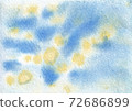 Abstract hand drawn watercolor background. Blue and yellow watercolored background. 72686899