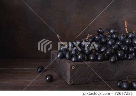 Fresh Dark blue purple grape isolated on white background. Fresh Dark blue purple grape isolated on white background. 72687285