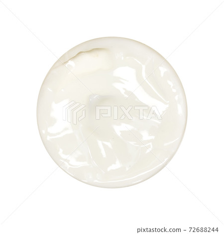 Cream isolated on white. A sample of cosmetics. Smear cream for face 72688244