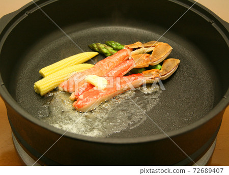Snow crab crab crab pre-cut grilled crab butter grilled 72689407