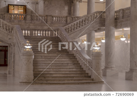 Stairs at the iconic Utah State Capital Building 72690069
