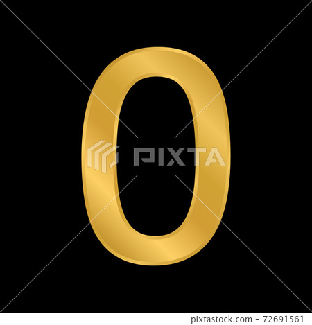 Gold number zero symbol. - Stock Illustration [72691561] - PIXTA
