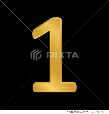 Gold number one symbol. 72691566