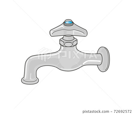 Faucet illustration single faucet sideways 72692572