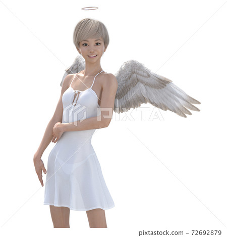 Beautiful leg angel perming 3DCG illustration material 72692879